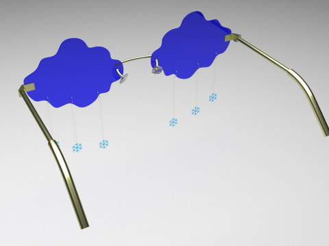 Snowfall Sunglasses Model 3D