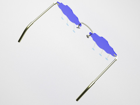 Snowfall Sunglasses Model 3D