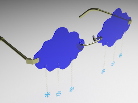 Snowfall Sunglasses Model 3D