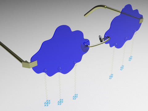 Snowfall Sunglasses Model 3D