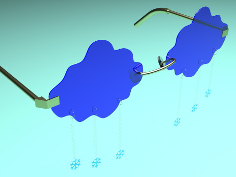 Snowfall Sunglasses Model 3D