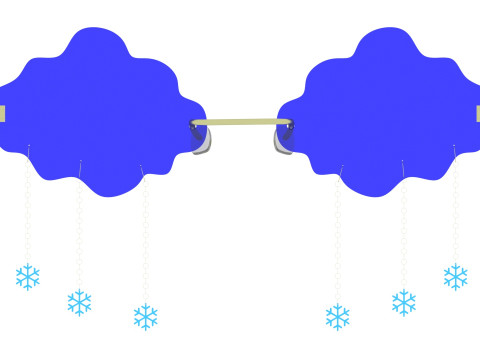 Snowfall Sunglasses Model 3D