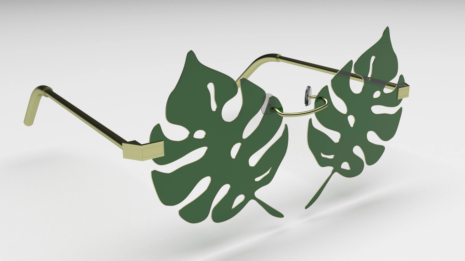 Kacamata Daun Aloha Model 3D .c4d .max .obj .3ds .fbx .stl .blend 