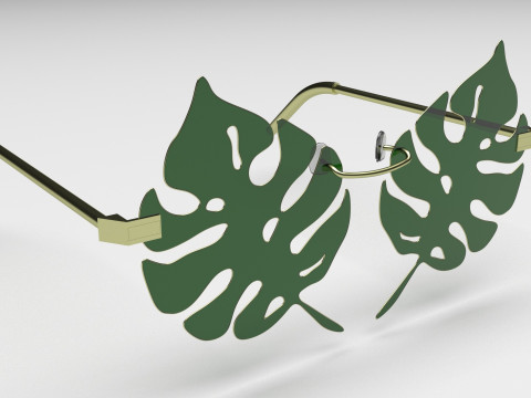 Aloha Leaf Sunglasses 3D Model