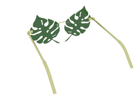 Kacamata Daun Aloha Model 3D