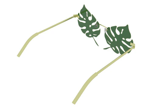 Kacamata Daun Aloha Model 3D