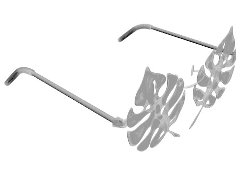 Kacamata Daun Aloha Model 3D