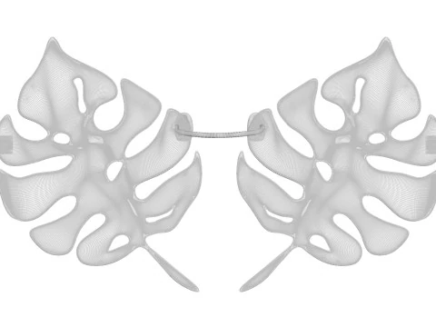 Kacamata Daun Aloha Model 3D