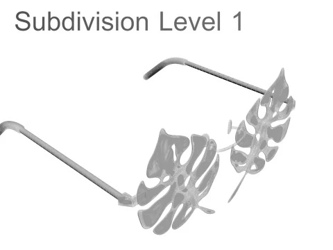 Kacamata Daun Aloha Model 3D