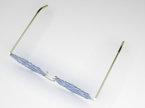 Snowflake Sunglasses 3D Model