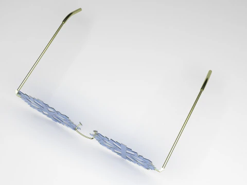 Snowflake Sunglasses 3D Model