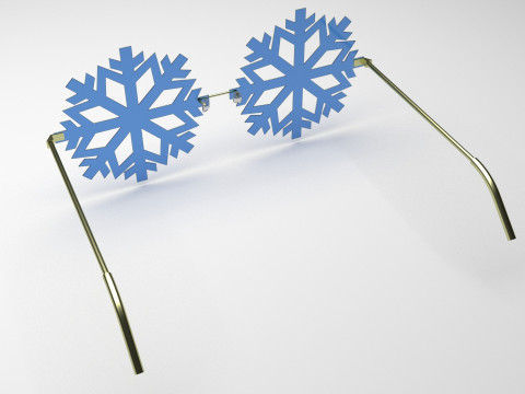 Snowflake Sunglasses 3D Model