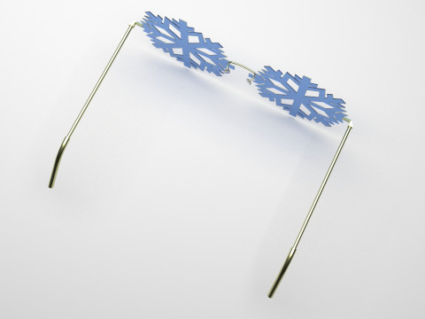 Snowflake Sunglasses 3D Model