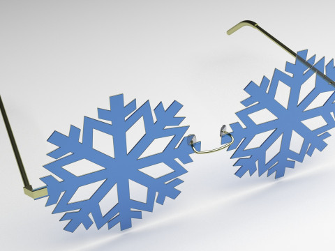 Snowflake Sunglasses 3D Model