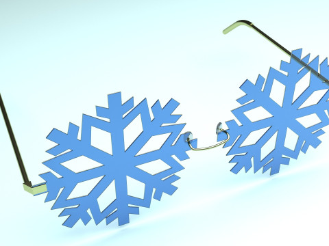 Snowflake Sunglasses 3D Model
