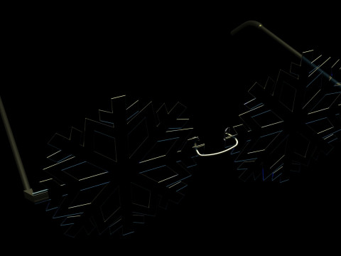 Snowflake Sunglasses 3D Model