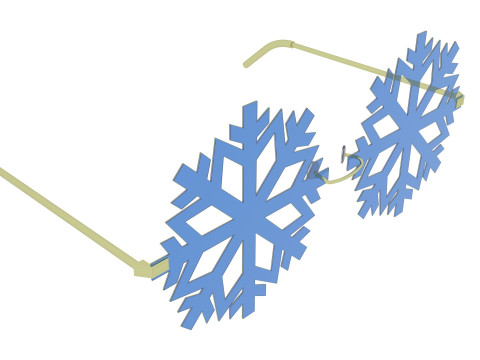 Snowflake Sunglasses 3D Model