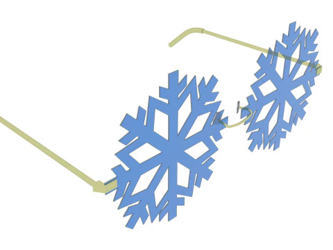 Snowflake Sunglasses 3D Model