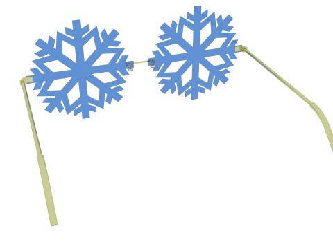 Snowflake Sunglasses 3D Model