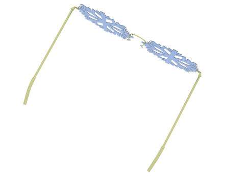 Snowflake Sunglasses 3D Model