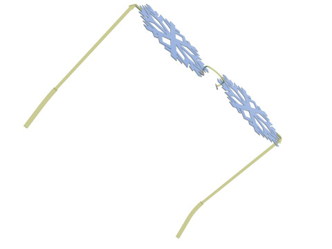 Snowflake Sunglasses 3D Model