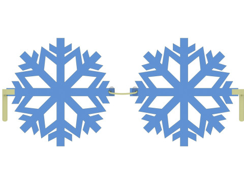 Snowflake Sunglasses 3D Model