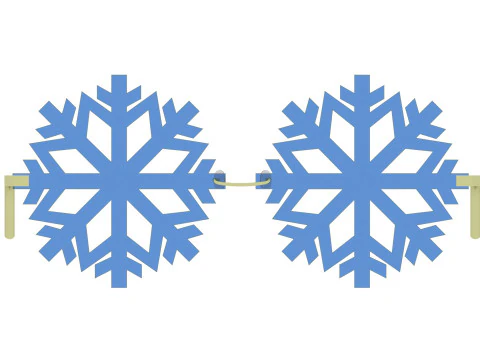 Snowflake Sunglasses 3D Model
