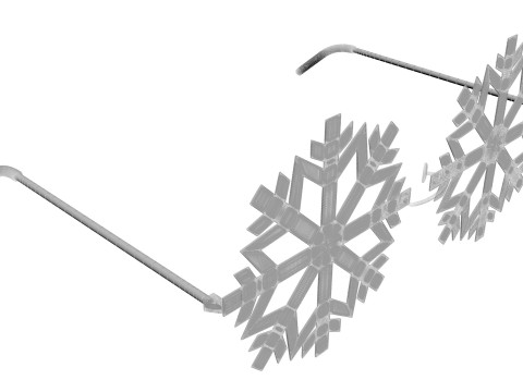 Snowflake Sunglasses 3D Model