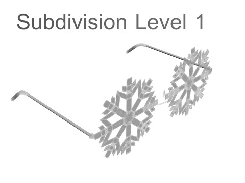 Snowflake Sunglasses 3D Model