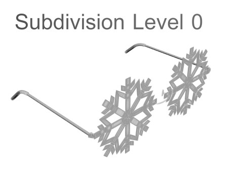 Snowflake Sunglasses 3D Model