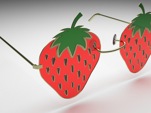 Strawberry Sunglasses 3Dモデル