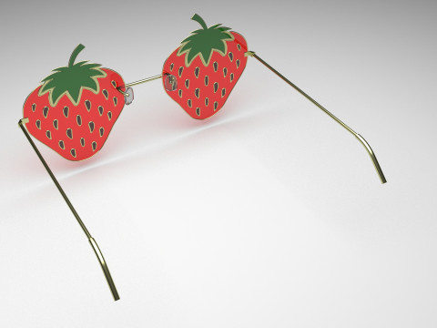 Strawberry Sunglasses Modelo 3D