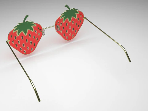 Strawberry Sunglasses 3D Model