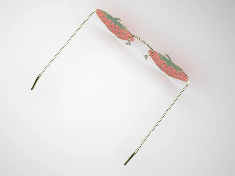 Strawberry Sunglasses 3D Model