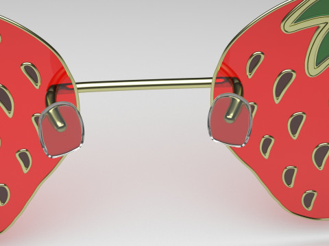 Strawberry Sunglasses Modelo 3D