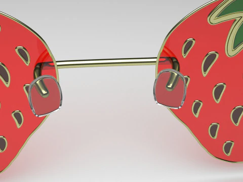Strawberry Sunglasses 3D Model