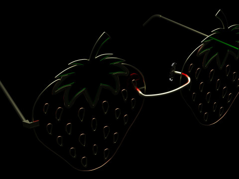 Strawberry Sunglasses Modelo 3D