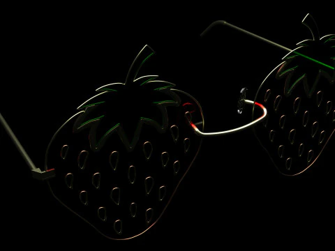 Strawberry Sunglasses 3D Model