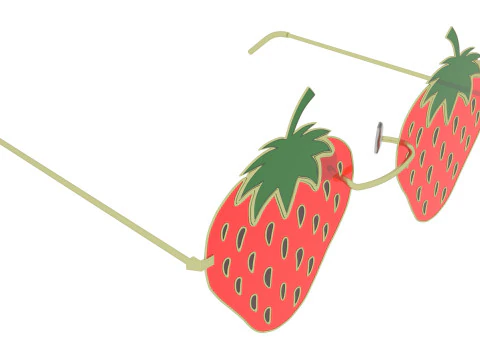 Strawberry Sunglasses 3D Model