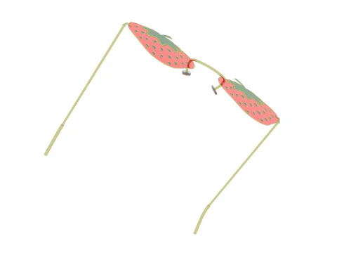 Strawberry Sunglasses 3D Model