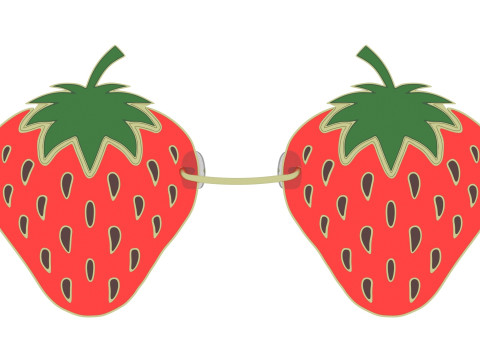 Strawberry Sunglasses Modelo 3D