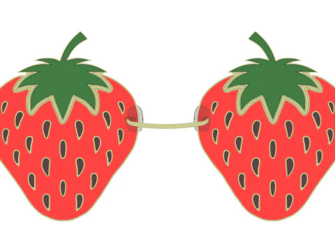 Strawberry Sunglasses 3D Model