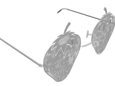 Strawberry Sunglasses 3D Model