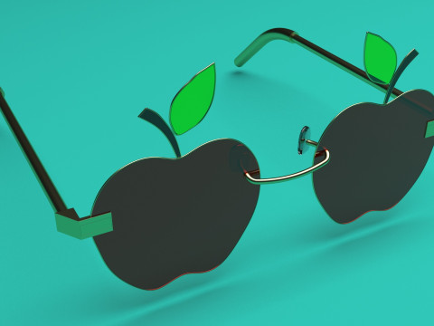 Apple Sunglasses Model 3D