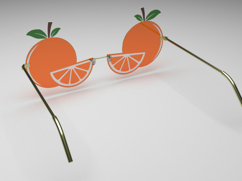 Orange Sunglasses 3D 모델