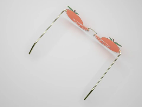 Помаранчеві сонцезахисні окуляри 3D Модель