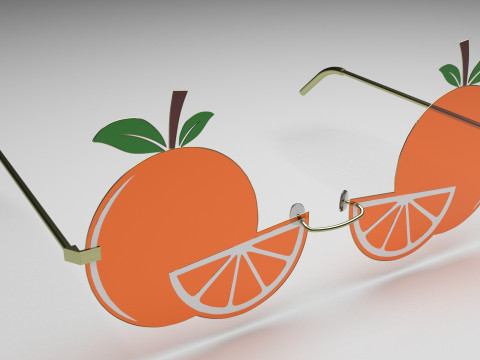 Orange Sunglasses 3D 모델