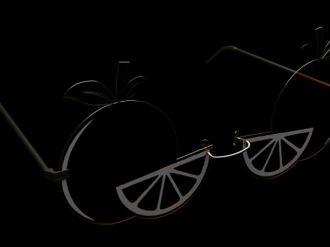 Orange Sunglasses 3D 모델