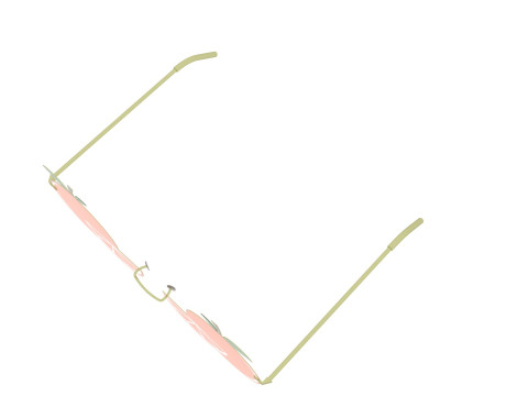 Orange Sunglasses 3D 모델