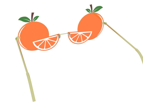 Orange Sunglasses 3D 모델